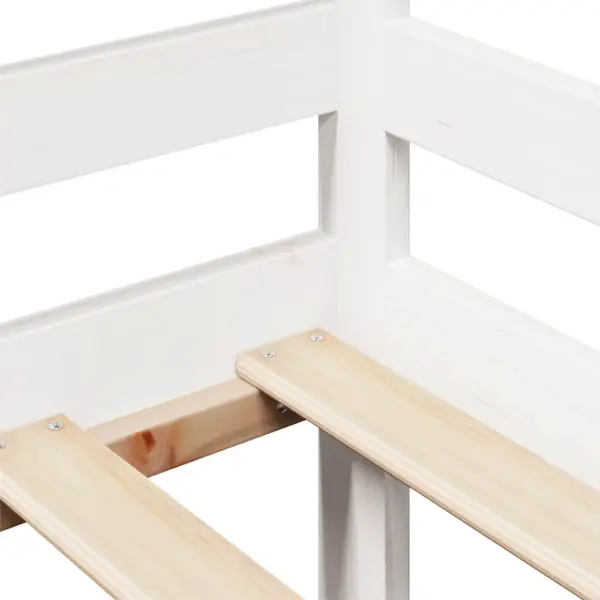 Valge männipuidust päevavoodi sahtlitega, 90 x 200 cm, ilma madratsita – 10