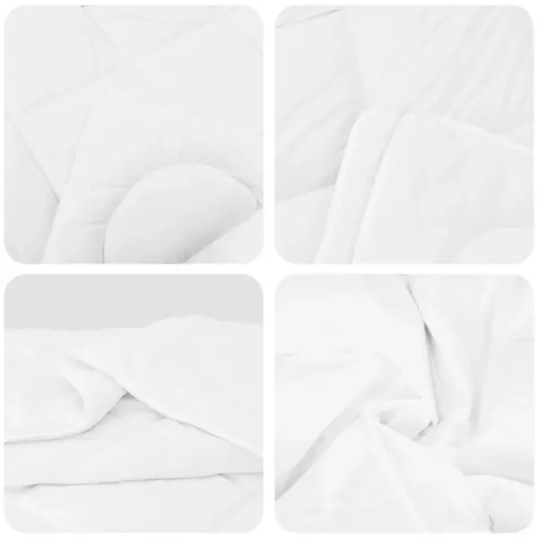 Tepitud mikrofiibertekk 220 x 200 cm 2 padjaga, valge, 3-osaline komplekt – 6