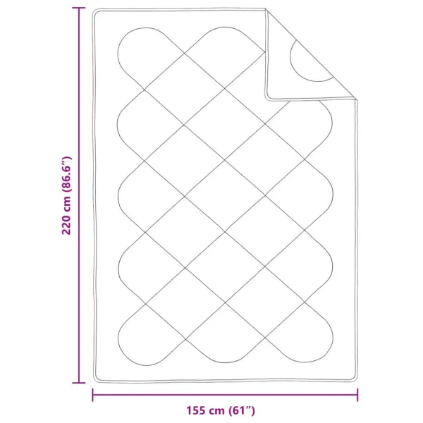 Valge mikrofiibrist tekikomplekt padjaga, 155 x 220 cm – 8