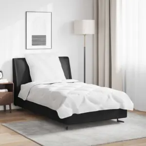 Valge mikrofiibrist voodikomplekt tekiga ja padjaga, 155 x 200 cm