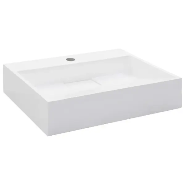 Valge mineraalvalamu kraaniavaga, 50 x 38 x 13 cm, kapipealne või seinale - 2