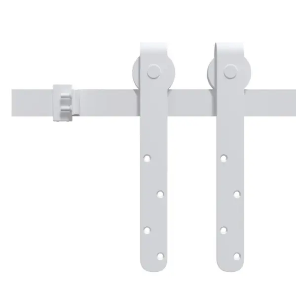 Valge minisuuruses liugukse komplekt kapiuksele, pulbervärvitud süsinikteras, 183 cm – 3