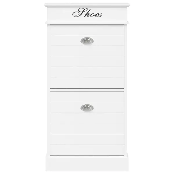 Valge Paulownia puidust kingakapp 2 kallutatava sahtli ja avaneva ülaosaga, 50 x 28 x 98 cm – 4