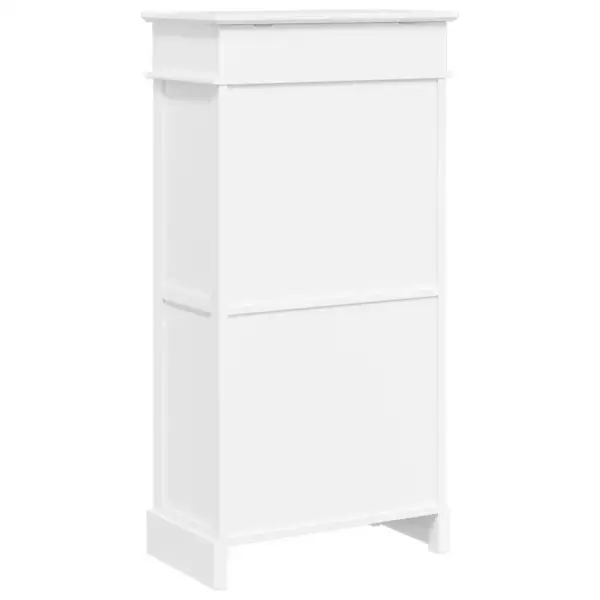 Valge Paulownia puidust kingakapp 2 kallutatava sahtli ja avaneva ülaosaga, 50 x 28 x 98 cm – 6