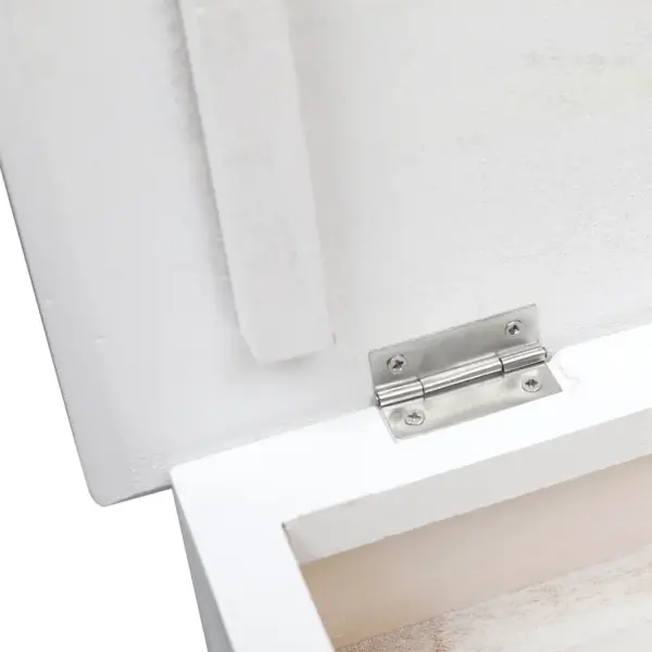 Valge Paulownia puidust kingakapp 2 kallutatava sahtli ja avaneva ülaosaga, 50 x 28 x 98 cm – 8