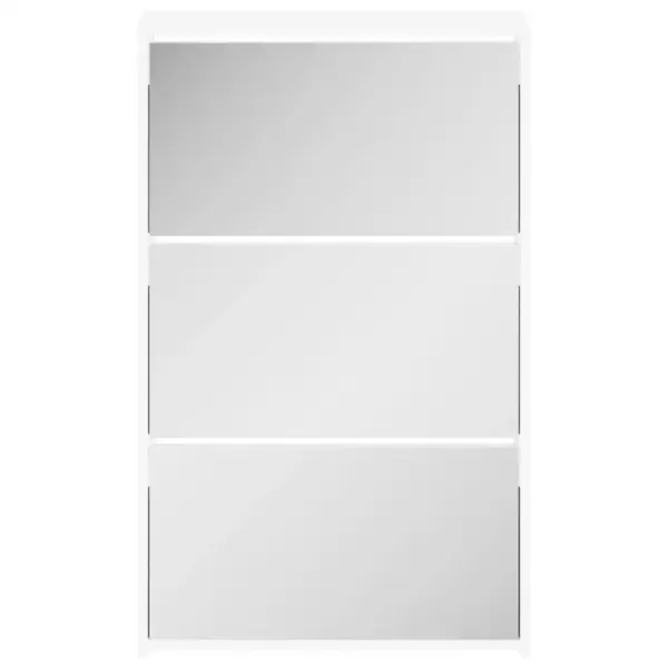 Valge peegliga 3-sahtliga kingakapp, tehispuit, 63 x 17 x 102,5 cm – 4