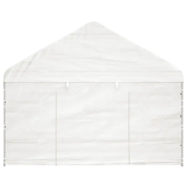 Valge peotelk külgseinte ja akendega, PE, tsingitud terasraam, 20,07 x 4,08 x 3,22 m – 4