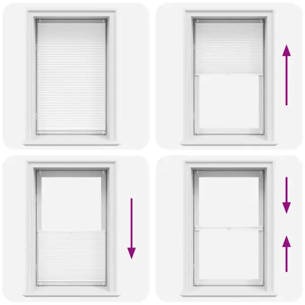 Plisseekardin klambritega, valge, 80 x 100 cm – 6