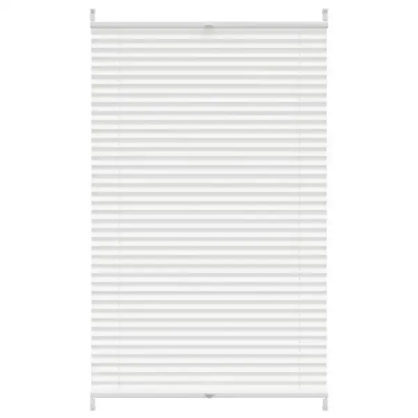 Valge plisseekardin klambrikinnitusega, 70 x 150 cm, 100% polüester, alumiiniumliistudega – 2