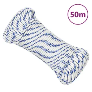 Paadiköis kergeteks kinnitus- ja abitöödeks, valge polüpropüleen, 3 mm, 50 m