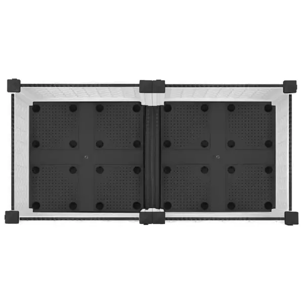 Valge polüpropüleenist taimelava rotangimustriga, 80 x 40 x 23 cm – 6