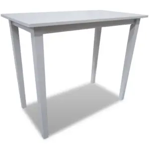 Valge puidust baarilaud MDF lauaplaadiga, 110 x 60 x 90,8 cm
