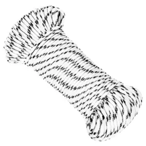 Punutud polüester paadiköis, valge, 5 mm x 100 m