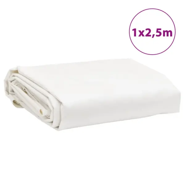 Veekindel valge PVC present metallist aasadega, 1 x 2,5 m, 650 g/m² – 8