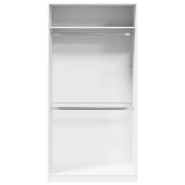 Valge tehispuidust riidekapp 2 sektsiooniga, 100 x 50 x 200 cm – 4