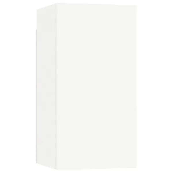 Seinale paigaldatav telerikappide komplekt, 7-osaline, valge tehispuit, 60 x 30 x 30 cm ja 30,5 x 30 x 60 cm – 9