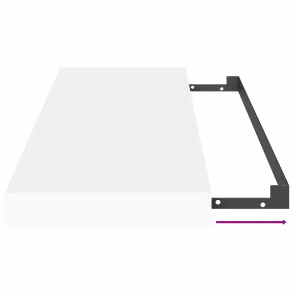 Valge seinariiul nähtamatu kinnitusega, MDF, 80 x 23,5 x 3,8 cm – 10