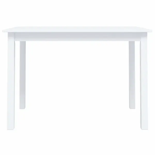 Valge söögilaud kautšukipuidust raamiga, 114 x 71 x 75 cm – 3