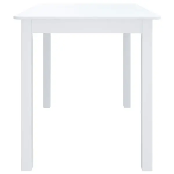 Valge söögilaud kautšukipuidust raamiga, 114 x 71 x 75 cm – 4