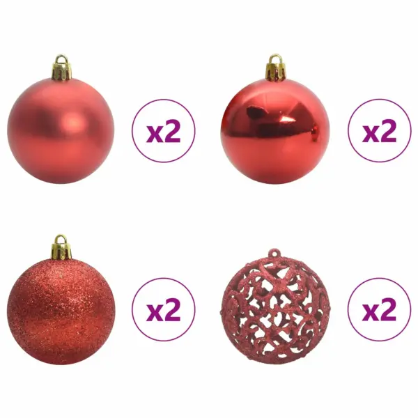 Valge tehisjõulupuu LED-tuledega, 150 cm, 150 LED-i, PVC ja teras – 8