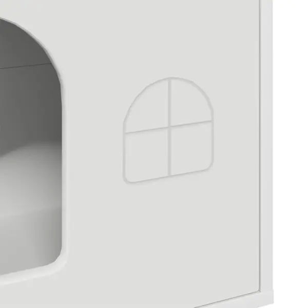 Valge tehispuidust kassimaja siseruumidesse, 51 x 30 x 52 cm – 8