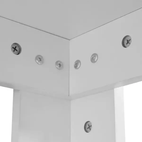 Valge tehispuidust söögilaud, 140 x 80 x 75 cm – 4