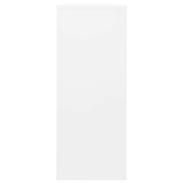 Lukustatav terasest kontorikapp sahtlitega, valge, 90 x 40 x 102 cm – 3