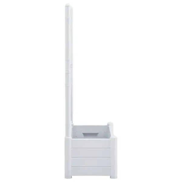 Võrega taimekast 90 l, valge PP, 100 x 43 x 142 cm – 5