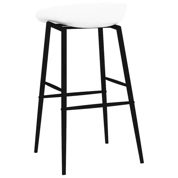 Valged baaritoolid metalljalgadega, 4 tk, istme kõrgus 74,5 cm – 5