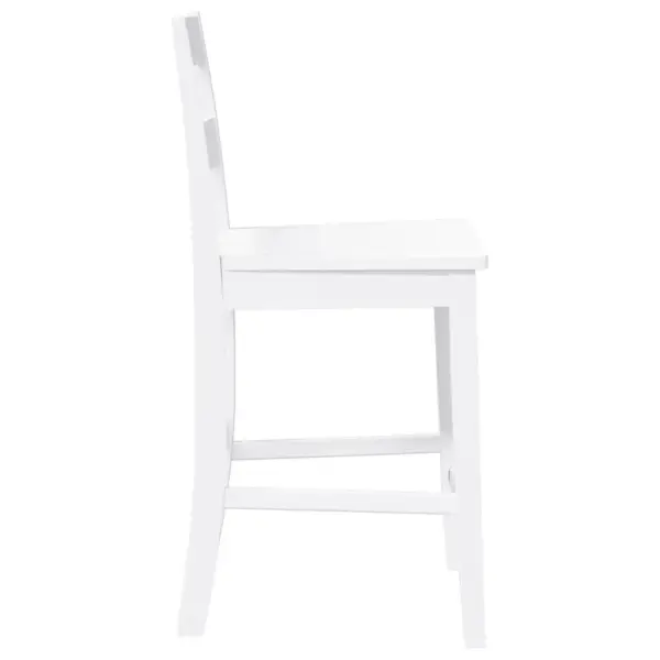 Valged kautšukipuidust baaritoolid seljatoega, 2 tk, istme kõrgus 60 cm – 6