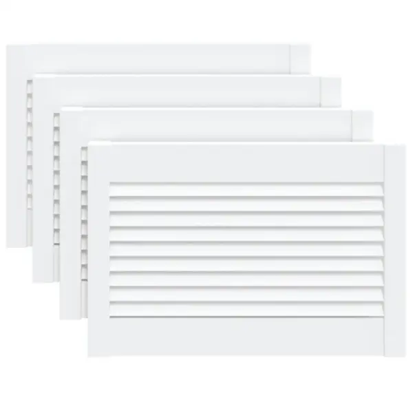 Valged lamellkapiuksed männipuidust, 4 tk, 39,5 x 59,4 cm – 2