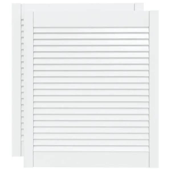 Valged lamellkapiuksed männipuidust, 2 tk, 69 x 59,4 cm – 2