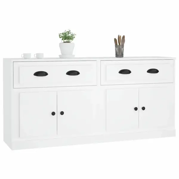 Valged puhvetkapid, 2 tk, tehispuit, 70 x 35,5 x 67,5 cm – 4