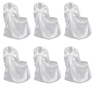 Valged satiinist toolikatted pulmadeks ja pidudeks, 6 tk, 110 x 140 cm