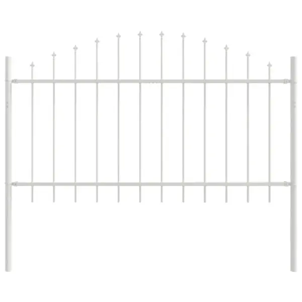 Pulbervärvitud terasest aiapaneelid, 4 tk, valge, 170 x 140 cm – 5