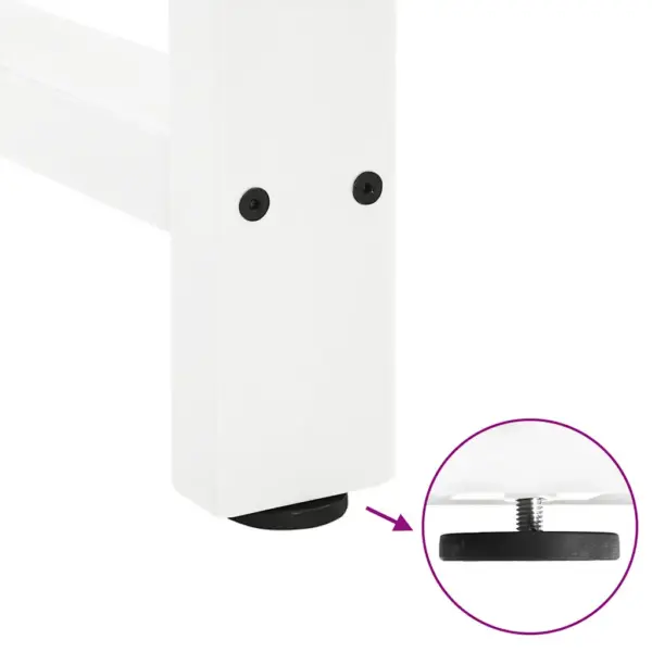 Valged terasest lauajalad reguleeritavate tasandajatega, 2 tk, 90 x (72–73) cm – 9