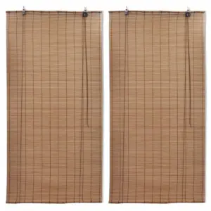 Valgusläbilaskvad bambusrulood 2 tk, pruun bambus, 100 x 160 cm
