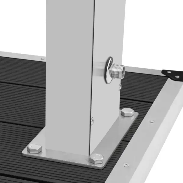 Välidušikomplekt dušipaneeli ja WPC alusega, vihmadušš ja käsidušš, harjatud roostevaba teras, hõbedane/hall – 10