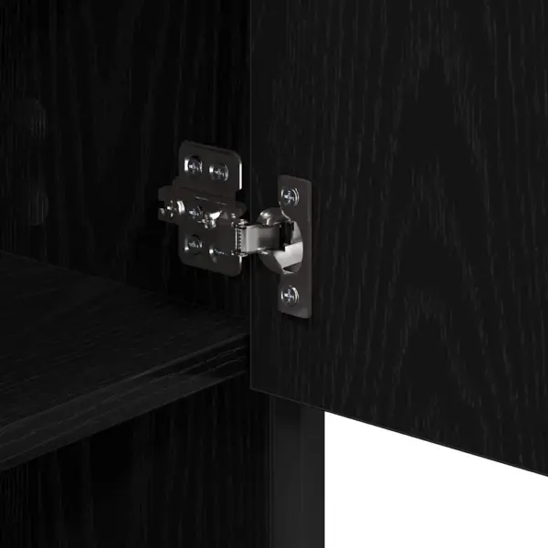 Vannitoa mööblikomplekt peeglikapiga, 4-osaline, must tamm, tehispuit – 12