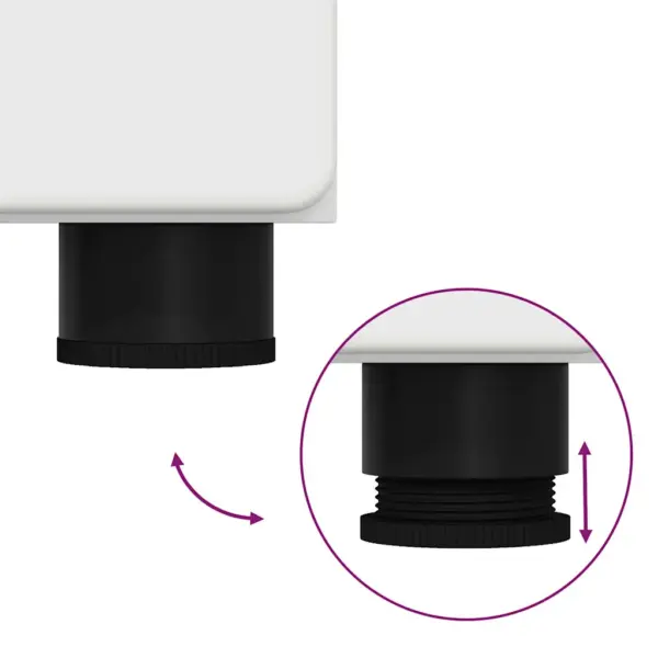 Vannitoakappide komplekt Tulum, valge matt tehispuit, 60 cm, aluskapp ja peegelkapiga – 10