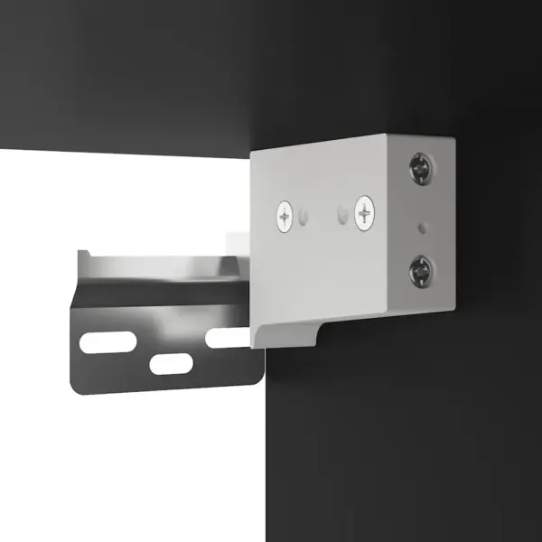 2-osaline vannitoamööbli komplekt peeglikapi ja valamukapiga, must tehispuit ja metallraam, peeglikapp 65 x 20 x 60 cm, valamukapp 80 x 33 x 60 cm – 9