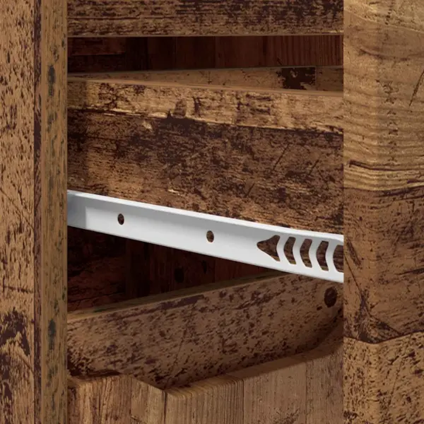 Vannitoamööbli komplekt peegelkapi ja sahtliga, 3 osa, vana puidu toon, tehispuit – 11