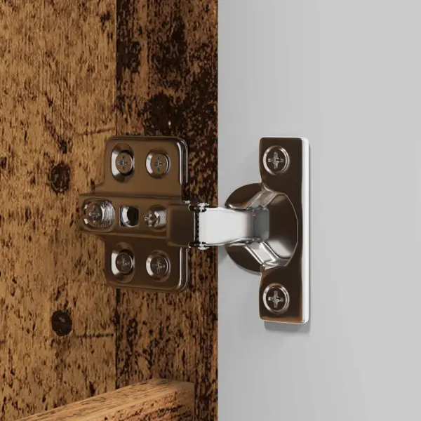 Vannitoamööbli komplekt peegelkapi ja sahtliga, 3 osa, vana puidu toon, tehispuit – 9