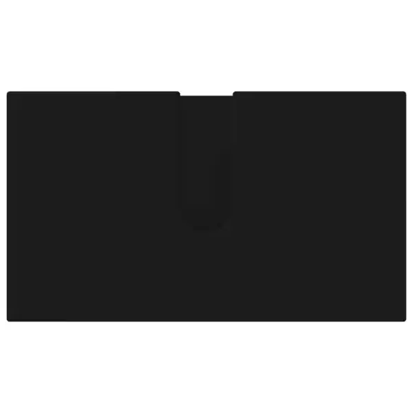 Vannitoamööbli komplekt kraanikausi- ja peeglikapiga, must tehispuit ja metall, 2 osa – 7