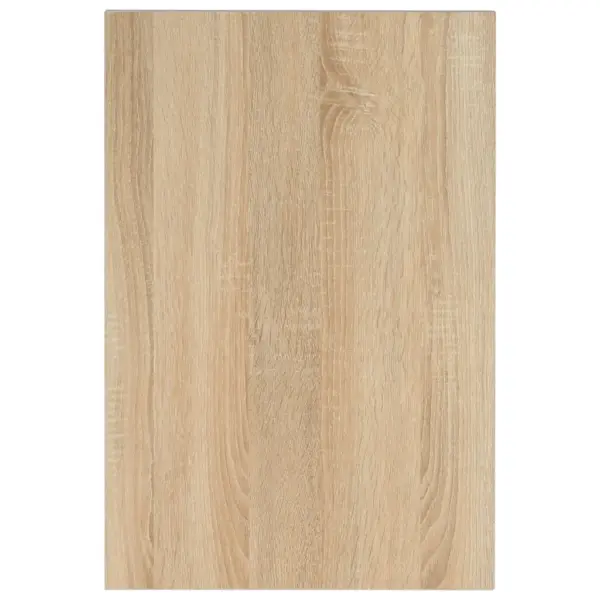 Kaheosaline vannitoamööbli komplekt seinariiuli ja ovaalse keraamilise valamuga, tamm, 60 cm riiul ja 40 cm valamu – 12