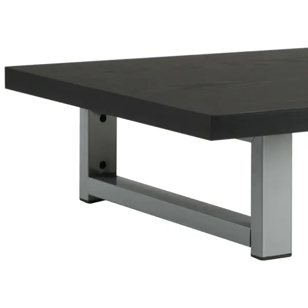 Kaheosaline vannitoamööbli komplekt, must seinariiul 60 cm ja valge ümmargune keraamiline valamu 40 cm – 11