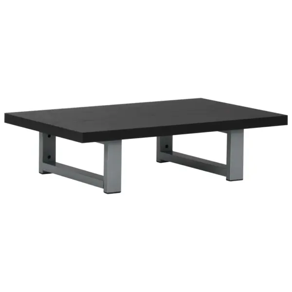 Kaheosaline vannitoamööbli komplekt, must seinariiul 60 cm ja valge ümmargune keraamiline valamu 40 cm – 7