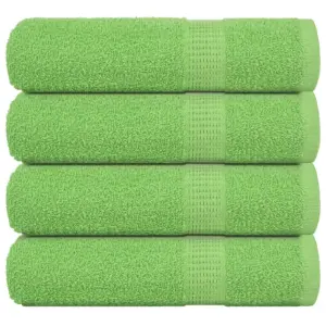 Vannitoarätikud FROGN, 4 tk, õunaroheline, 100 x 150 cm, 100% puuvill