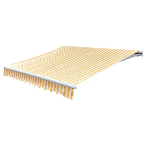 Varikatuse asenduskangas, valge-oranž, raamile 3,5 x 2,5 m, PU-kattega polüester – 2