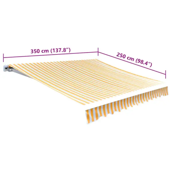 Varikatuse asenduskangas, valge-oranž, raamile 3,5 x 2,5 m, PU-kattega polüester – 5
